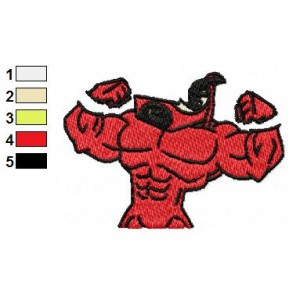 The Strongest Crimson Chin Embroidery Design